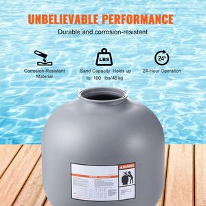 Sistema di Filtraggio a Sabbia per Piscine Interrate da 22 Pollici, Fino a 55 GPM di Portata, Valvola Multiporta a 7 Vie, Costruzione in ABS - Product Image 3