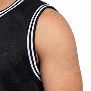 Camiseta de Baloncesto sin Mangas para Hombre, Cuello Redondo, Malla de Poliéster Transpirable, Corte Regular, para Todas las Temporadas - Product Image 3