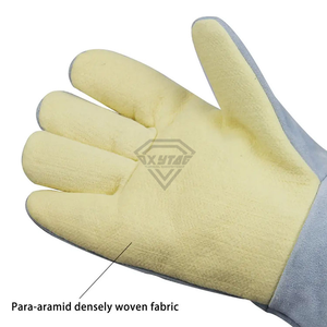 Heavy Duty Split Cowhide Leather Welding <b>Gloves</b> Heat Resistant <b>Long</b> Gauntlet Protective Work <b>Gloves</b> For Industrial Safety Custom - Product Image 3