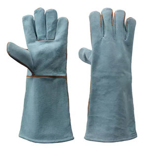 Gants de soudeur en cuir de vachette résistants à la chaleur, prix bas, fournisseur OEM, protection des mains, gants de travail pour le soudage. - Product Image 5