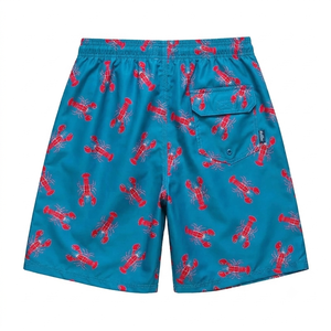 Shorts élégants pour hommes à imprimé crabe avec cordon de serrage, poches latérales, séchage rapide, pour la plage et l'été - Product Image 3