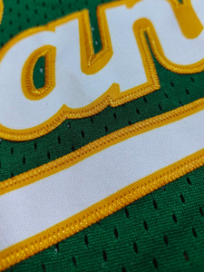 Maillot de baseball Oakland pour homme, manches courtes, vert, boutons sur le devant, haut de sport d'équipe, coupe régulière, toutes saisons - Product Image 4