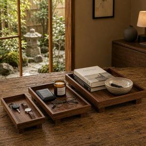 Bandeja de Servir de Madera Moderna y Lujosa Hecha a Mano, Apta para Lavavajillas, para Guardar Joyas, para Cocina, Baño y Decoración del Hogar - Product Image 2