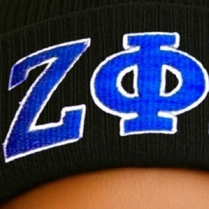 Zeta Phi Beta Beanie Chenille Embroidery Greek Sorority Apparel ZPB Winter Hat Unisex Premium Knit Cap - Product Image 3