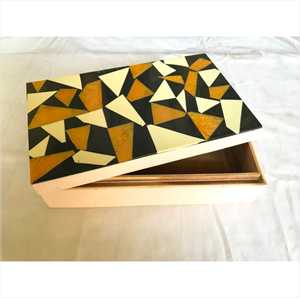 Custom Logo Handmade Square Wooden Storage Box Wholesale Sliding Lid Dark Wood Jewelry Gift Packaging Box Organizer Storage Box - Product Image 3