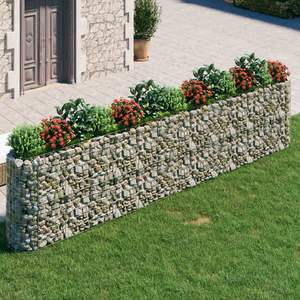 Grand lit de jardin surélevé en gabion en fer galvanisé durable, fournitures de jardinage - Product Image 1