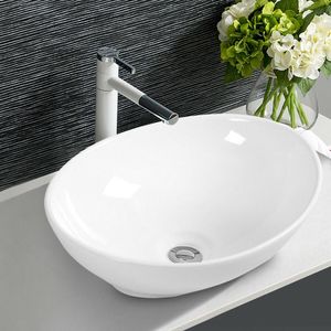 Lavabo Ovale in Ceramica per Bagno, Design d'Interni di Qualità Premium - Product Image 1