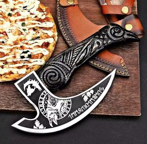 Custom Handmade High Quality Stainless Steel & <b>Etched</b> on Blade with Engraved Wooden Handle and Leather Sheath - Product Image 3