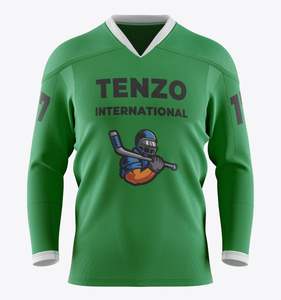 Camiseta de fútbol de sublimación personalizada con servicio OEM 2025 con tela que absorbe la humedad, camiseta de hockey personalizable para entrenamiento - Product Image 2