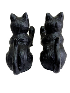 Artesign Impex Lot de 2 serre-livres sculpturaux modernes en métal motif chat noir pour bibliothèque, bureau, maison - Product Image 4