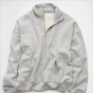 Custom Women's Gray Hoodie and Shorts <b>Set</b> Loose Fit <b>Knitted</b> Cotton Casual Streetwear Drawstring Elastic Waist Solid Color OEM - Product Image 4