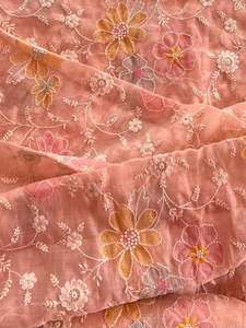 Malty embroidery fabric wholesale <b>sequin</b> lace fabric mesh fabric for abaya kaftan garment apparel sourcing buyer bulk export buy - Product Image 3
