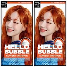 Tinte para el Cabello Hello Bubble de Mise En Scene, Color Naranja Atardecer, 2 Unidades, Semipermanente, con Descuento - Product Image 1