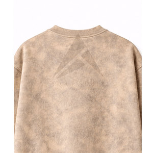 Acid Wash Mens Sweatshirt 300 GSM Cotton Fleece Oversized <b>Drop</b> Shoulder Vintage Style Streetwear Wholesale Process Impex - Product Image 5