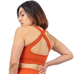 Custom Logo Plus Size Lightweight High Support Breathable Washed Seamless Four-Way <b>Stretch</b> Anti-UV Sports <b>Bra</b> for - Product Image 2