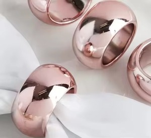 Anillos de Servilleta de Aluminio Clásicos de Lujo, Diseño de Resorte, Ecológicos, Duraderos, Color Dorado Personalizado, Decoración para Fiestas y Hogar - Product Image 4
