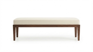 Modern Durable Wooden <b>Bed</b> <b>End</b> Bench Upholstered Entry Stool Sofa Ottoman with Removable Cover for Bedroom Hotel Hall - Product Image 1