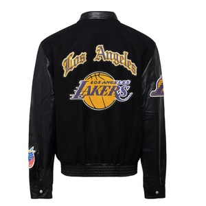 เสื้อแจ็คเก็ตขนสัตว์และหนังสีดำของทีมลอสแอนเจลิส เลเกอร์ส รุ่น AR - Product Image 2