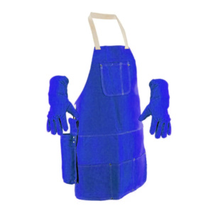 Cowhide Split Leather Industrial Safety Hand Made Customized Welding <b>Work</b> <b>Apron</b> Flame Resistant Bib <b>Apron</b> Heavy Duty BBQ <b>Apron</b> - Product Image 5