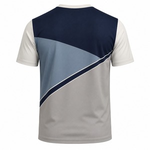 T-shirt à manches courtes pour homme, à blocs de couleur, motif géométrique, séchage rapide, coupe classique, col rond, vêtement décontracté - Product Image 6