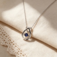Collier en argent sterling 925 tendance pour femmes, chaîne et pendentif serti de zircon, design de haute qualité