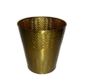 Luxury Antique Finish Metal Dustbin for Premium Hotels Restaurants and Home Decor - Product Image 4