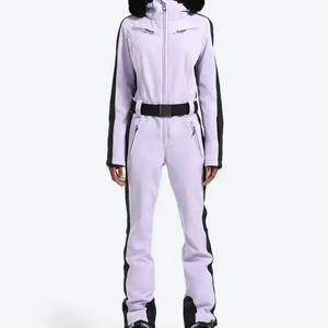 Professional <b>Women</b> One Piece Ski Suit Waterproof Windproof Snowsuit <b>Thermal</b> Winter Jumpsuit Slim Fit Hooded Outdoor Sportswear - Product Image 6