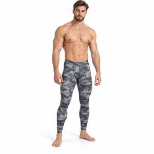 Leggings de yoga camouflage pleine longueur pour hommes, taille haute, en Spandex et Polyester, collants de sport, pantalons de compression respirants pour le yoga - Product Image 2