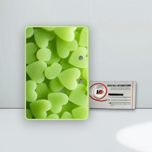 Paleta de Extensión de Pestañas Personalizada, Ecológica, con Diseños de Corazón Verde, Diamantes y Flores, Rectangular, de Acrílico con Forma de Mariposa - Product Image 3