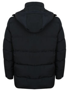 Chaqueta Acolchada Casual con Capucha para Hombre, para Invierno, con Diseño de Dibujos Animados, Logotipo Frontal, Cierre de Cremallera, Diseño de Parches, Personalizable - Product Image 3