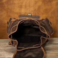 Sac à dos décontracté en cuir véritable souple pour homme, idéal pour les voyages, le quotidien, l'université, l'école, et comme sacoche pour ordinateur portable