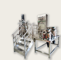 Cuves d'émulsification sous vide stationnaires à entraînement par engrenages SUS316L, directement de l'usine, pour un mélange rapide et une homogénéisation des crèmes pour le visage et des produits alimentaires