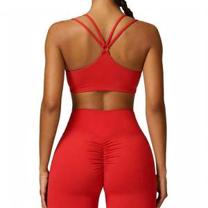 Nouveautés 2024 Ensemble de sport 2 pièces uni personnalisé pour fitness et yoga, taille mi-haute, sans couture, séchage rapide, pour la gym et l'entraînement - Product Image 2