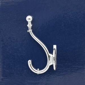 Silver Polished Double Robe Hook Metal Coat Hanger Modern <b>Wall</b> Mount Utility Hook For Entryway Kitchen Bathroom Home Decoration - Product Image 4