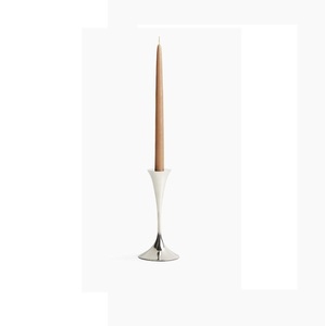 Modern <b>Silver</b> Chrome Taper Candle Holder Stacked Geometric Metal <b>Candlestick</b> Stand for Dining Table Luxury Home Decor - Product Image 2