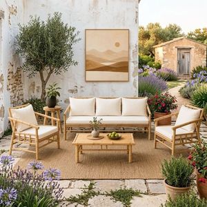 Handcrafted Natural <b>Bamboo</b> Garden Furniture Set, Eco-Friendly Outdoor Seating for Resort & Patio, <b>Bamboo</b> Furniture Manufacturer - Product Image 4
