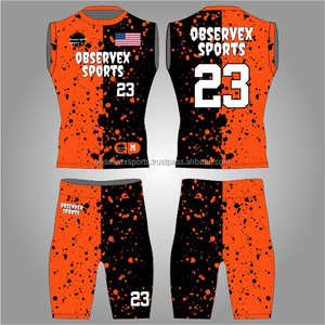 7v7 Uniform High Quality <b>Compression</b> With American 7on7 Jersey Sleeveless Sublimated Youth Flag Football Uniform - Product Image 1