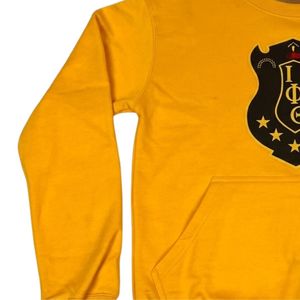 เสื้อสเวตเชิ้ตคอกลม Iota Phi Theta Gold Crest ผ้าเชนิลล์ พรีเมียม เสื้อผ้ากรีกสำหรับพี่น้องในสมาคม - Product Image 5