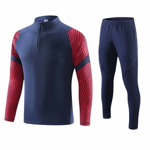 Ensembles de survêtements de football unisexes en polyester légers, respirants et imperméables, personnalisables avec fermeture éclair intégrale et capuche, pour la vente en gros - Product Image 5