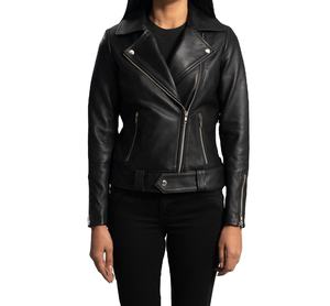 Chaqueta de Cuero para Mujer al por Mayor, Estilo Motero, Chaqueta de Cuero Personalizada, Color Marrón Claro 2026 - Product Image 3