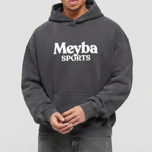Vente en gros : Sweat à capuche oversize en molleton épais 360 g/m² 100% coton French Terry, avec logo personnalisé, style streetwear, avec poche, pour l'automne - Product Image 4