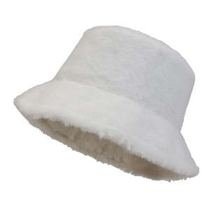 Sombrero de Pescador de Piel Sintética para Mujer SIDDIQUI HOSINEX, Laminado, Casual, de Felpa, Sin Costuras, Cálido para Invierno, con Lazo y Detalles Desgarrados - Product Image 6