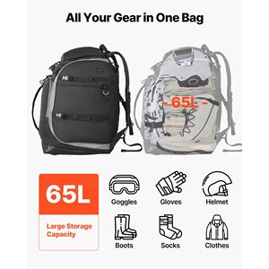 Bolsa para Botas de Esquí de 65L, Exterior Impermeable, Base Resistente, Mochila de Oxford 1680D para Hombres y Mujeres, para Viajar con Botas de Snowboard - Product Image 2