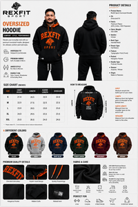 Sudadera con Capucha Negra Personalizada para Hombre, Bordado de Chenilla Naranja, Felpa Gruesa, Estilo Urbano Oversize, Ajuste Casual - Product Image 6