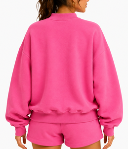 Sudadera Casual Personalizada para Mujer, Cuello Redondo, Mezcla de Algodón, Tejido Suave, Estilo Moderno, Fabricante OEM - Product Image 4
