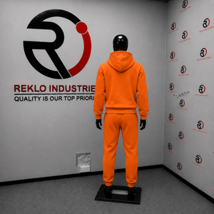 Custom <b>Orange</b> Tracksuit Men Full Zip <b>Hoodie</b> Wide Leg Sweatpants Set Graphic Logo Casual Streetwear Sportswear Wholesale Outfit - Product Image 4