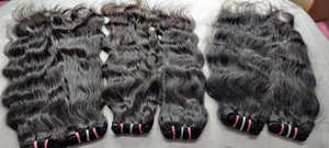 Extensions de cheveux vierges non traitées, alignées sur les cuticules, cheveux indiens Remy, lisses, double trame, permanentes, 100g, vente en gros, noir brut - Product Image 6