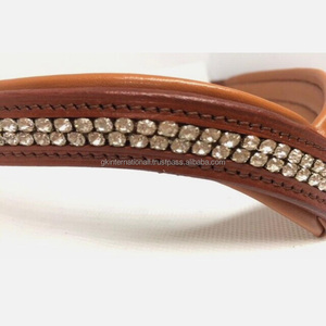 สายคาดผมประดับคริสตัลประกายระยิบระยับแบบมีสองแถวประดับด้วยหนังม้าเกรดพรีเมี่ยมสำหรับบังเหียน - Product Image 6