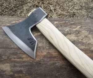 Hacha Vikinga de Acero al Carbono Industrial al por Mayor, Hacha de Supervivencia para Camping con Mango de Madera, Hacha de Caza para Exteriores al por Mayor - Product Image 4