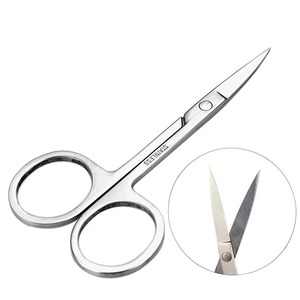 Tijeras para vello nasal de acero inoxidable, pequeños utensilios para uñas, tijeras para cejas y vello nasal, para manicura y recorte facial, con posibilidad de logotipo personalizado. - Product Image 6
